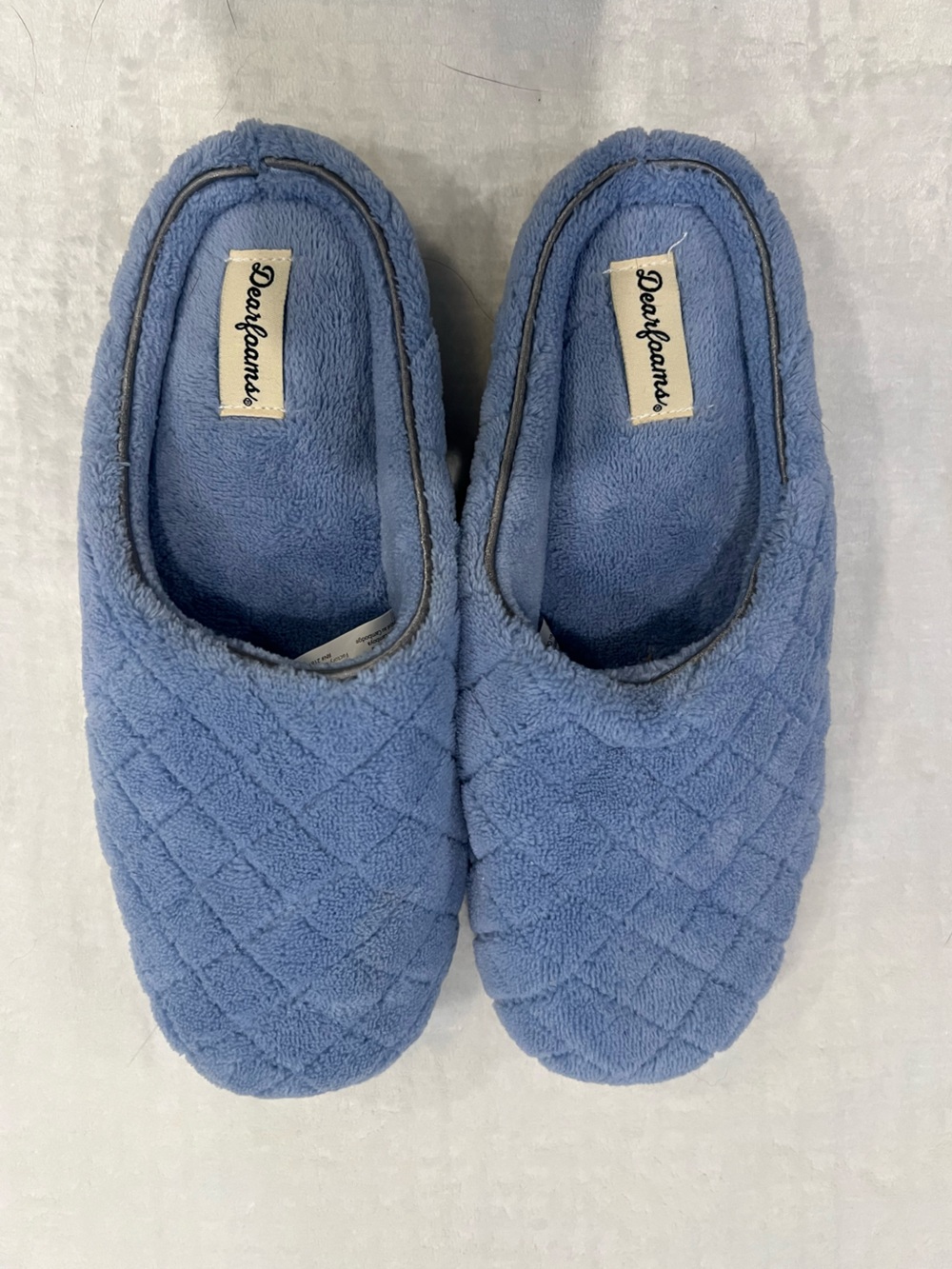 Cozy Light Blue Quilted Slippers